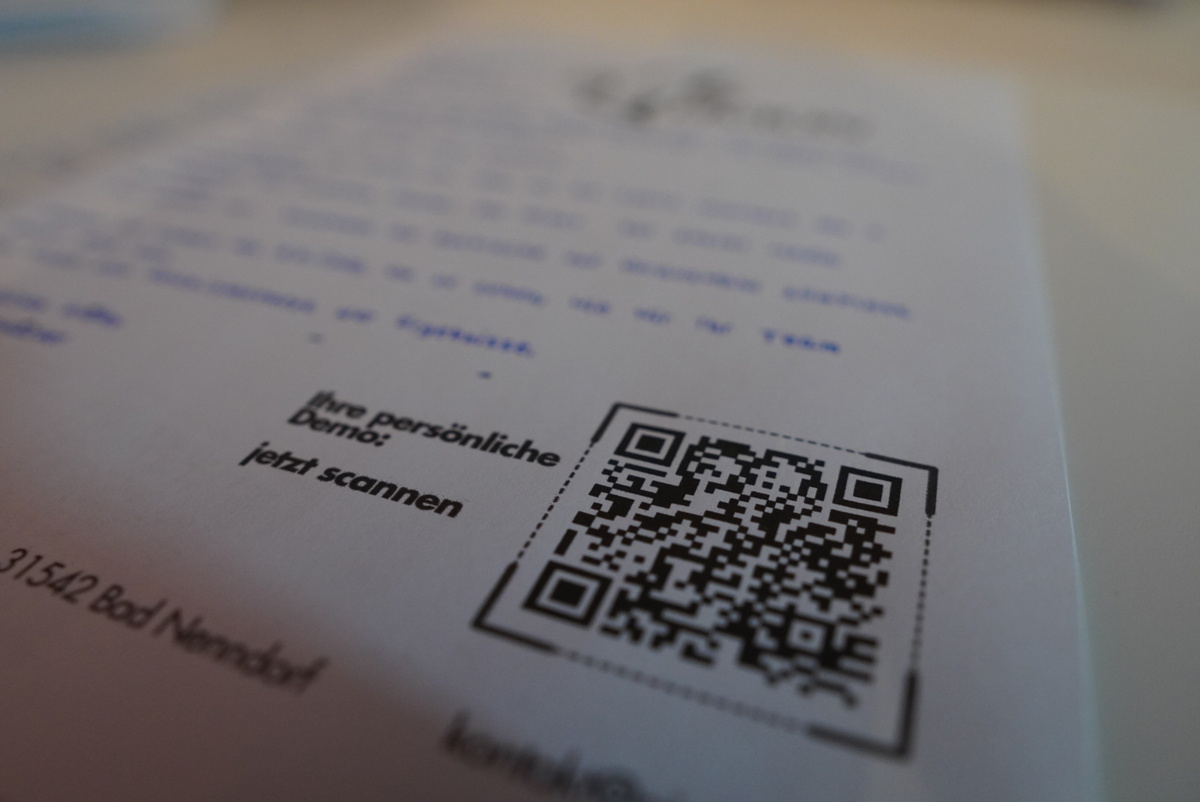Echter Pigion Brief mit individualisierten QR-Code